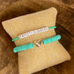 Heishi Beaded Bracelets/Word Bracelets/Stretch Bracelets/Layering Bracelets/Handmade Bracelets/Heart Jewelry/Teen Gift