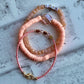 Peach/Coral Stacking Bracelets/Stretch Bracelets/Layering Bracelets