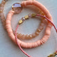 Peach/Coral Stacking Bracelets/Stretch Bracelets/Layering Bracelets