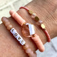 Peach/Coral Stacking Bracelets/Stretch Bracelets/Layering Bracelets