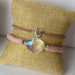 Heishi Beaded Bracelets/Stretch Bracelets/Layering Bracelets/Valentine Gift/Handmade Bracelets/Heart Jewelry/Teen Gift