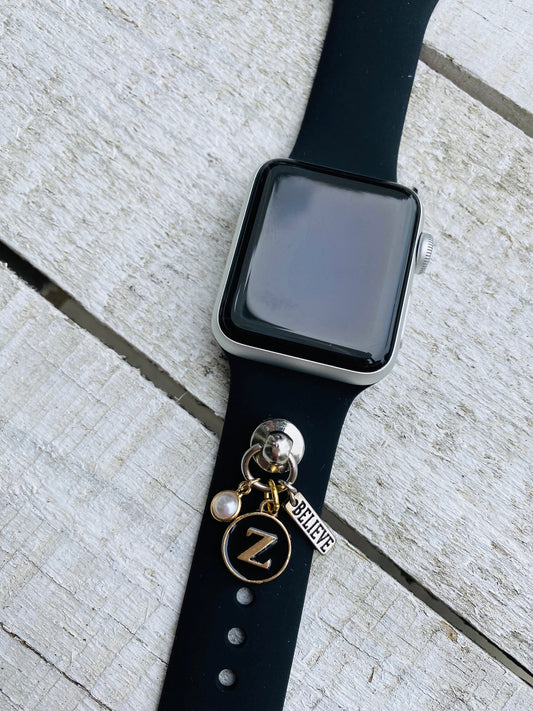 Custom Initial Watch Charms, Watchband Charms, Watchband Jewelry, Watchband Studs, Personalized Watchband, Initial Charms