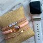 Peach/Coral Stacking Bracelets/Stretch Bracelets/Layering Bracelets