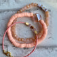 Peach/Coral Stacking Bracelets/Stretch Bracelets/Layering Bracelets