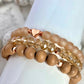 Rose Gold/Peach Stacking Bracelets/Stretch Bracelets/Layering Bracelets