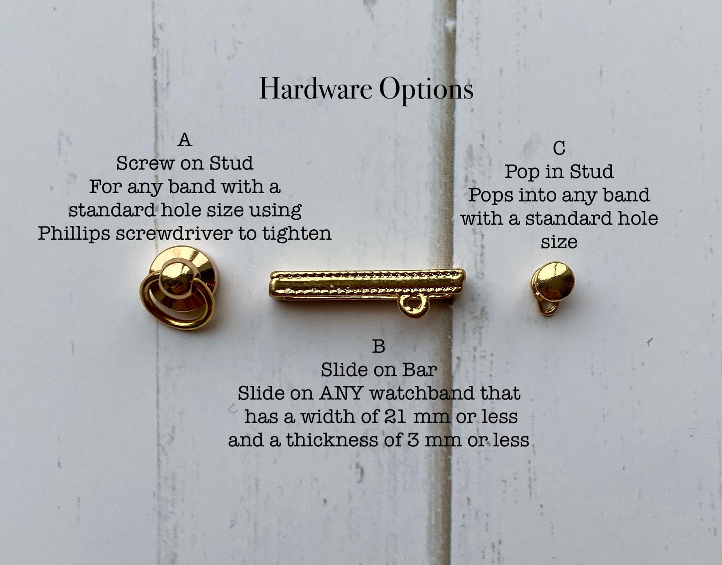 Custom Order for ANN - Watchband Hardware ONLY