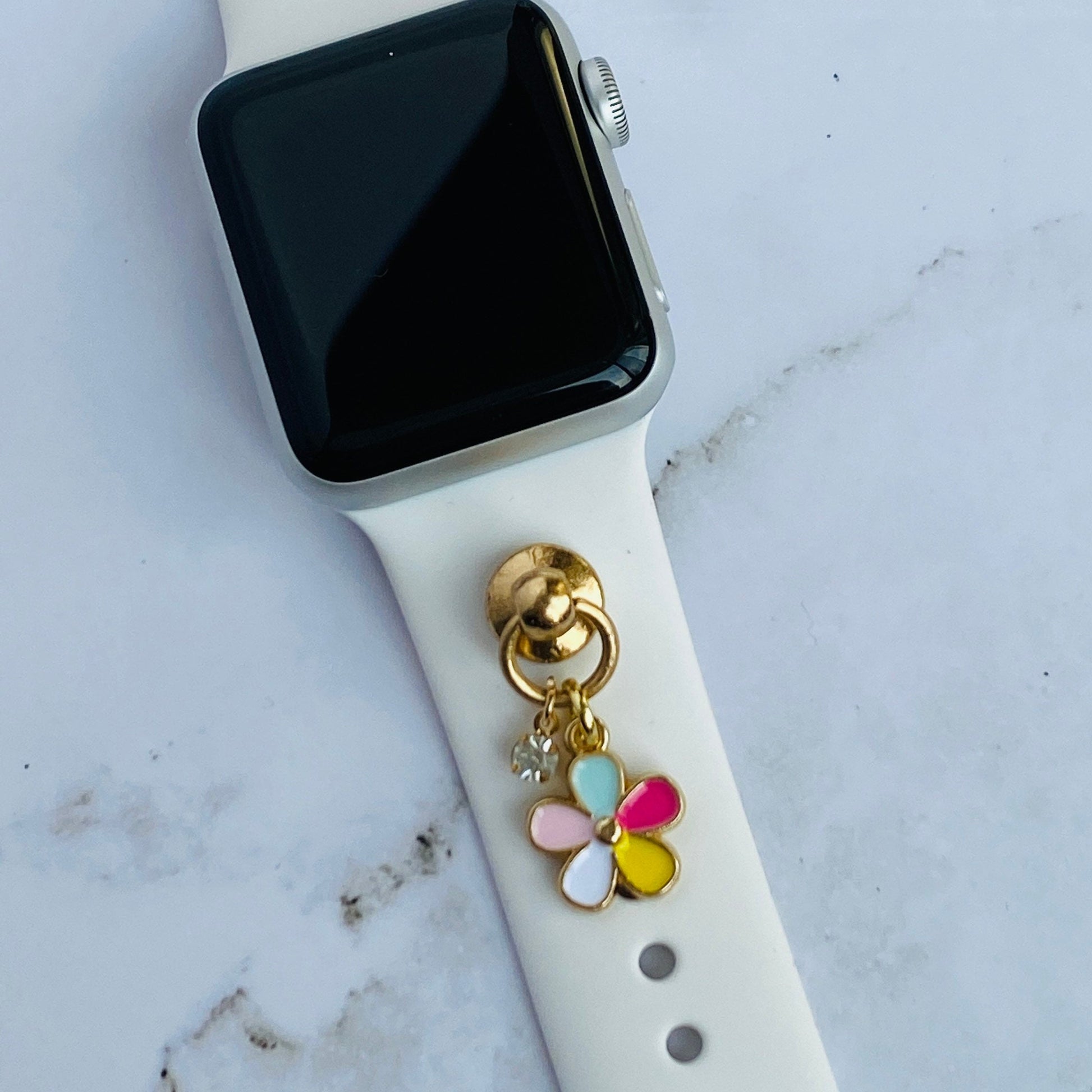 Floral Watchband Charms, Apple Watchband Charm, Flower Charm
