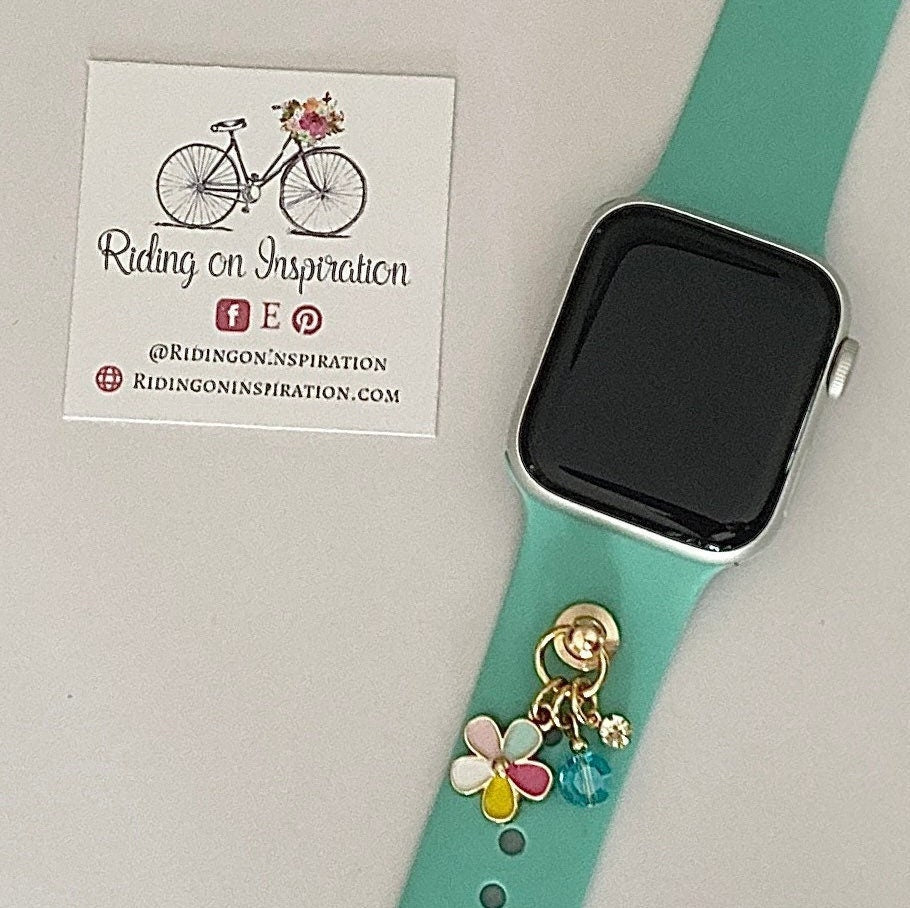 Floral Watchband Charms, Apple Watchband Charm, Flower Charm