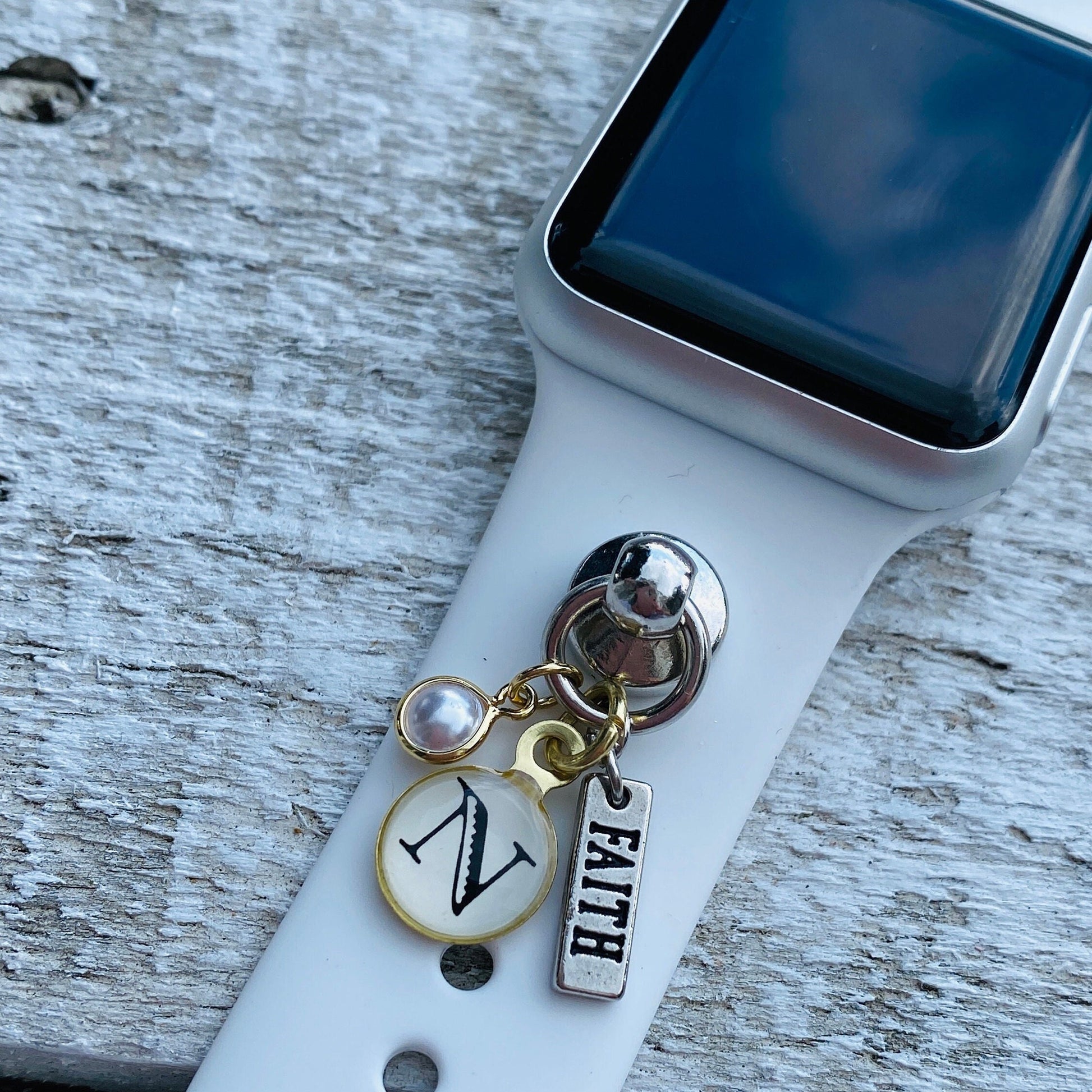Initial Watchband Charms, Custom Apple Watch Charm, Personalized Watchbands, Watchband Charms