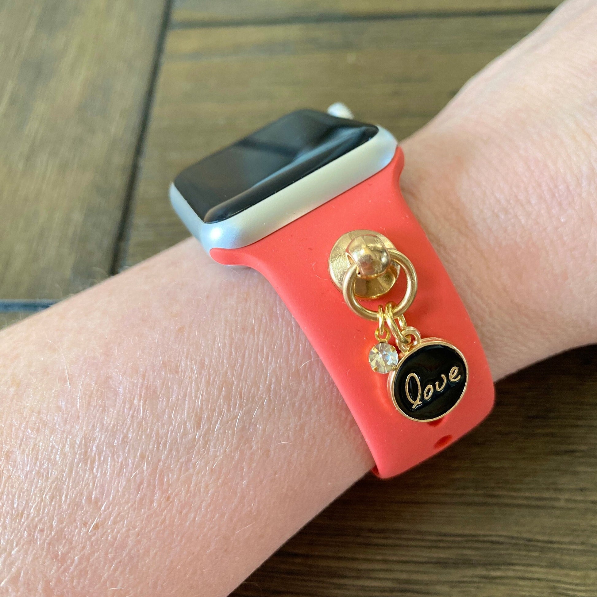 Watchband Charms, Apple Watch Charm, Love Word Charm, Custom Charm, Valentine Gift
