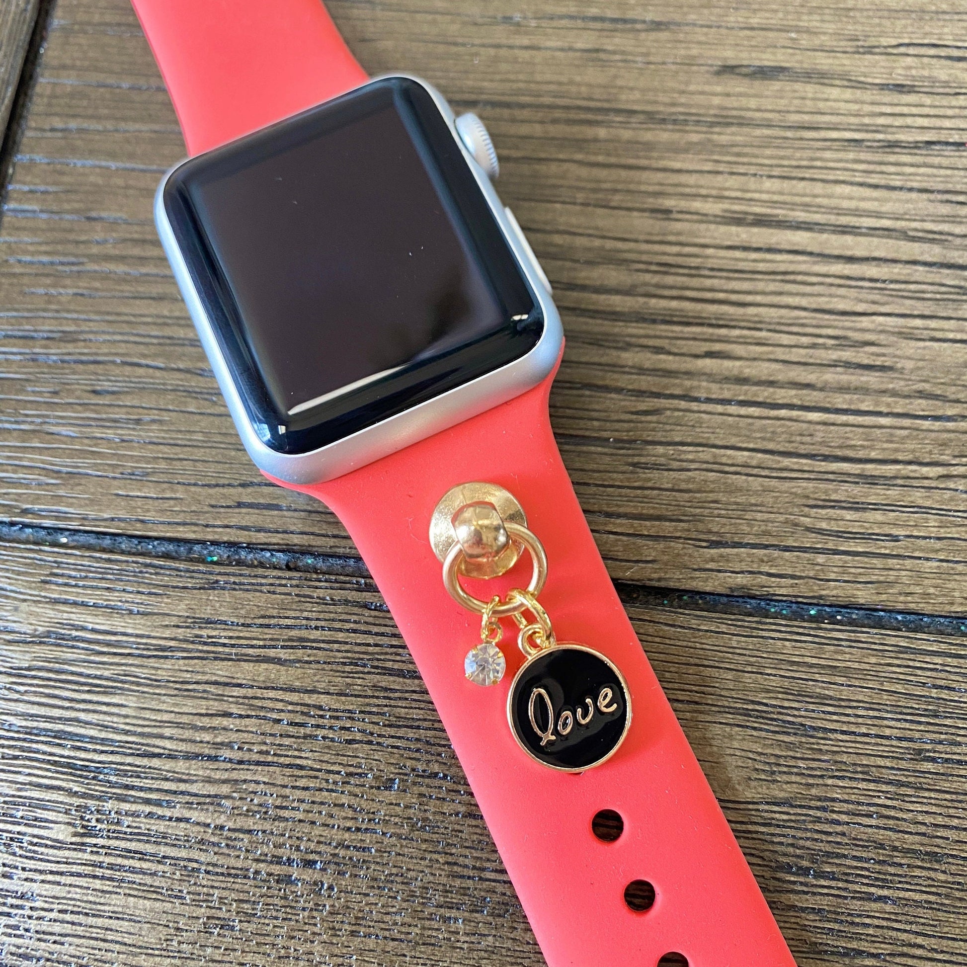 Watchband Charms, Apple Watch Charm, Love Word Charm, Custom Charm, Valentine Gift