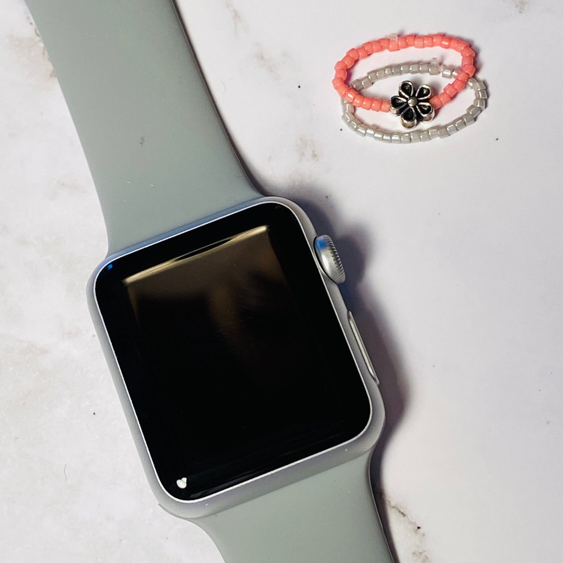 Apple Watchband Halo Ring, Stackable Band Charms, Trendy Watch Accessories, Beaded Rings for your Watchband, Watchband Rings