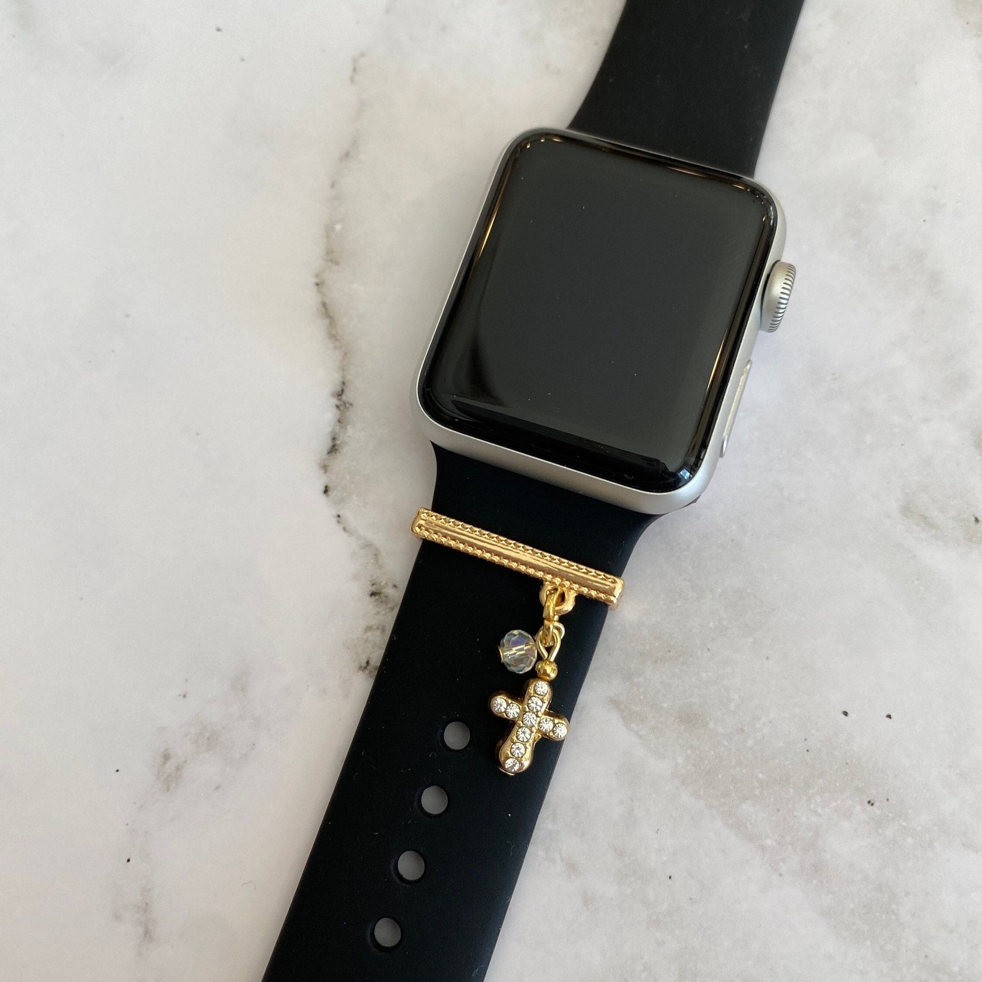 Cross Watchband Bars, Watchband Charms, Christian Watch Accessory, Cross Charm, Watchband Accessories, Cross Jewelry