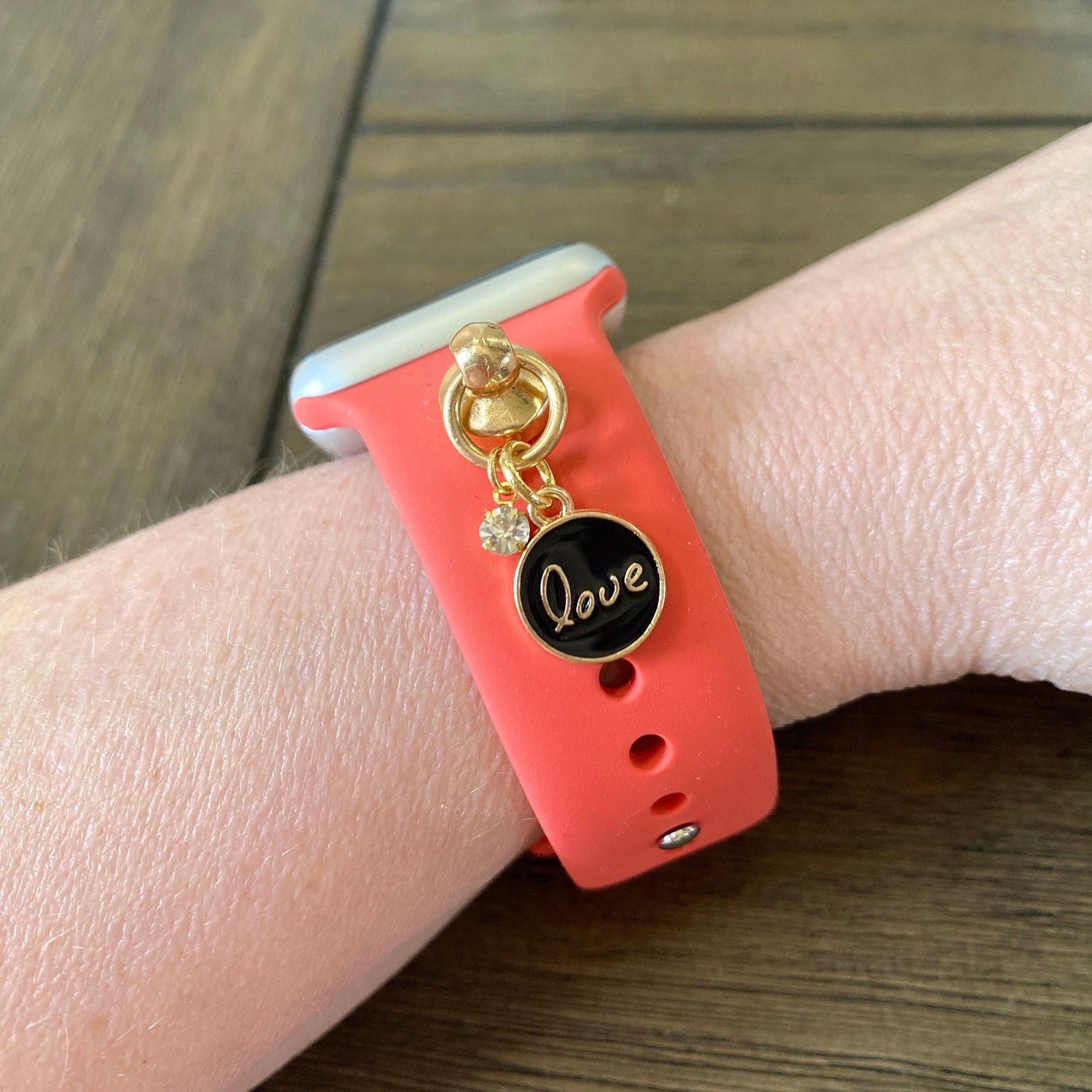 Watchband Charms, Apple Watch Charm, Love Word Charm, Custom Charm, Valentine Gift