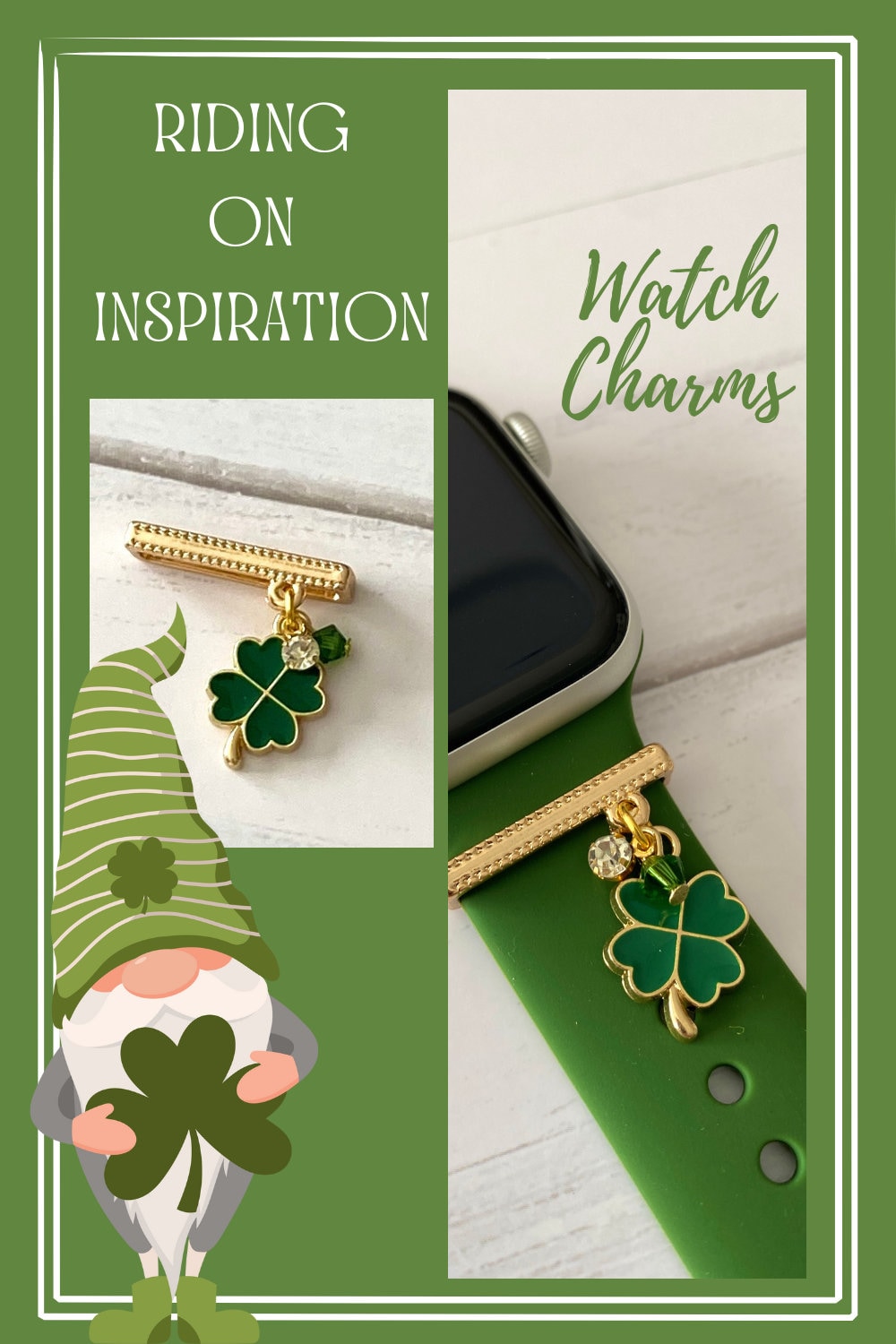 St. Patrick's Day Universal Watch Band Charms, Watchband Jewelry, Fit Most All Smartwatch Bands, Apple Watch Bands