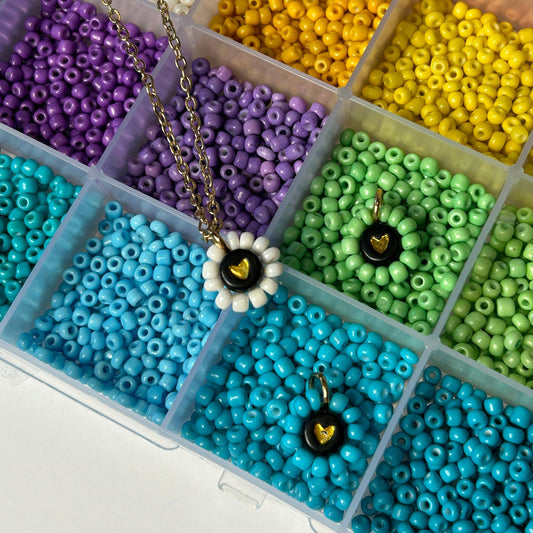 Heart Charm Beaded Necklace, Gifts for Her, Gift for Teen, Layering Necklace