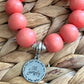 Natural Wood Colorful Jewelry, Stretchy Stackable Bracelets, Inspirational Charm Jewelry