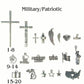 Add Ons - Military Charms, Silver Plated Charms, Charm Personalization