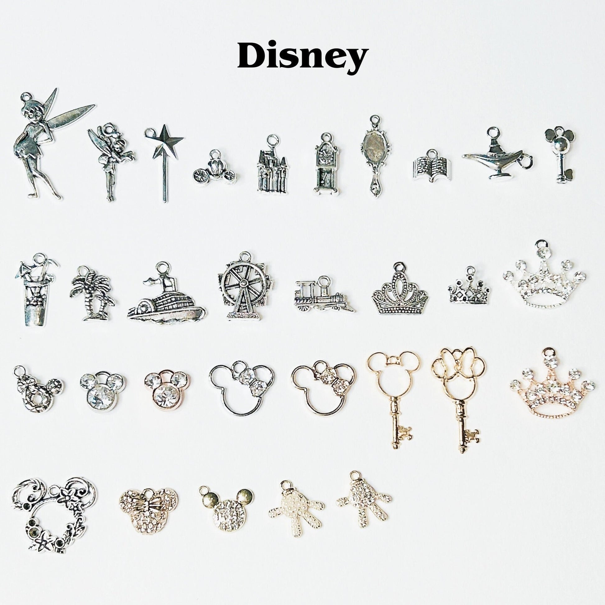 Add Ons - Disney Charms, Silver Plated Charms, Charm Personalization