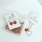 Gold Druzy Quartz Necklace and Earring Set/Valentines Jewelry Set/Heart Jewelry