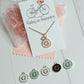 Custom Initial Necklace, Dainty Name Necklace, Colored Charm Necklace