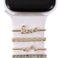 Love Stackable Watchband Charms, Watch Bars, Apple Watch Band Accessories, Gift for Mom, Apple Watch Jewelry, Watch Jewelry, Valentines