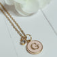 Custom Initial Necklace, Dainty Name Necklace, Colored Charm Necklace