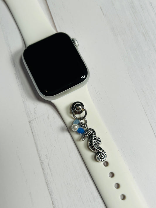 CUSTOM Seahorse Summer Watchband and Charm