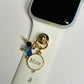 Custom Mom Watchband Charm with 3 Swarovski Birthstones