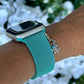 Sky Blue Milanese Style Watchband with Flower Charm Set for Apple Watch 38/40/41mm