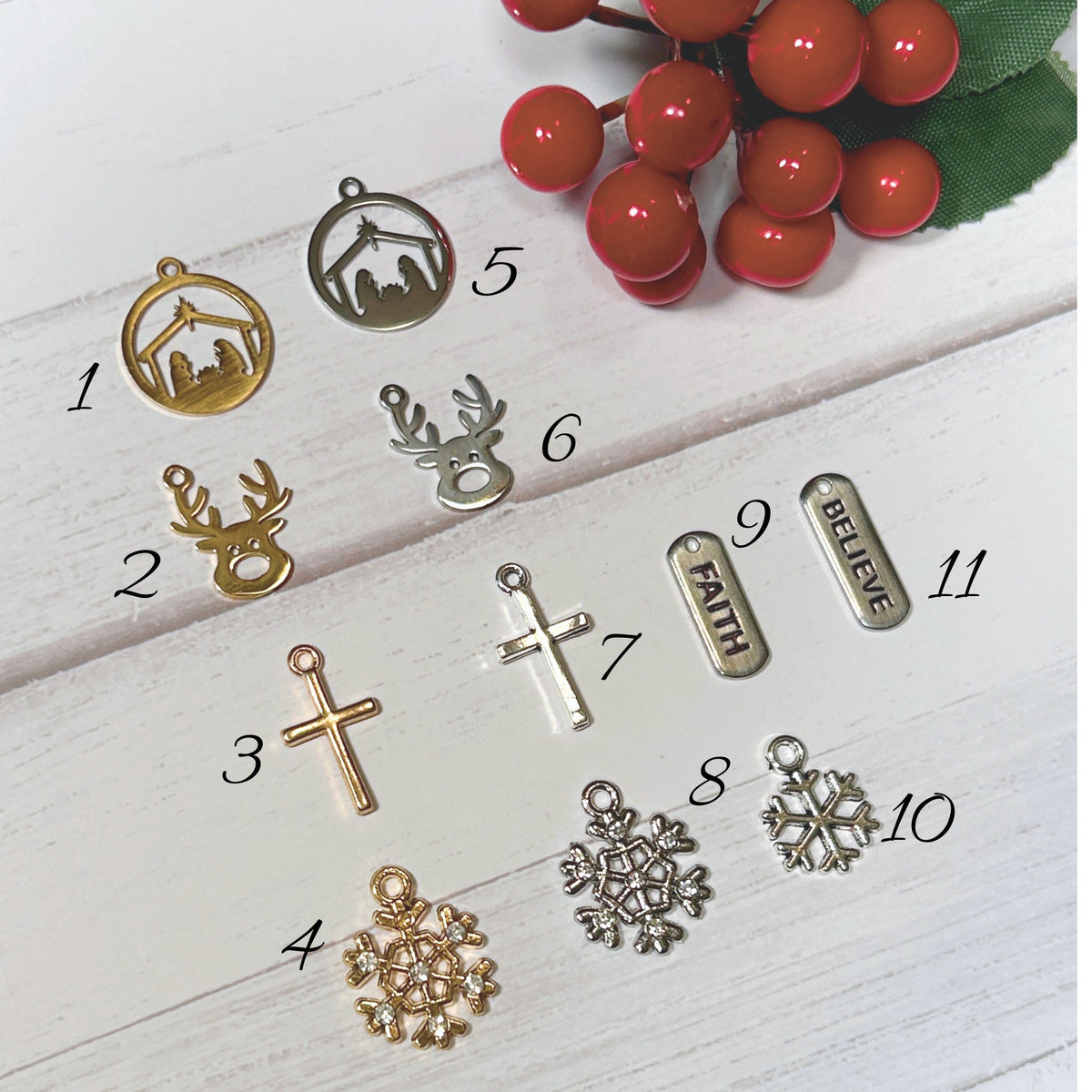 Christmas Holiday Watchband and Charm Set for Apple Watches