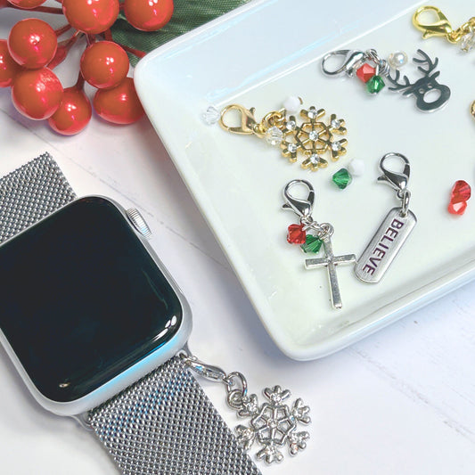 Choose your Charm Set, Christmas Watchband Charms for Milanese Loop Style Watchbands