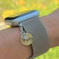 Antique Gold Watchband and "Mom" Charm Set for Apple Watches