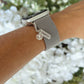 Silver Inspirational Word Milanese Watchband and Charm Set for Apple Watches