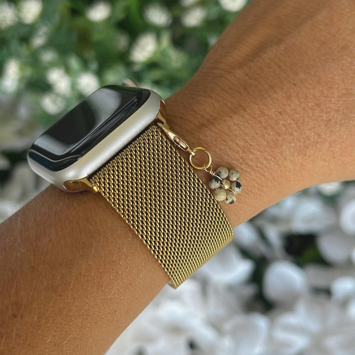 Choose your Charm Set, Floral Watchband Charms for Milanese Loop Style Watchbands