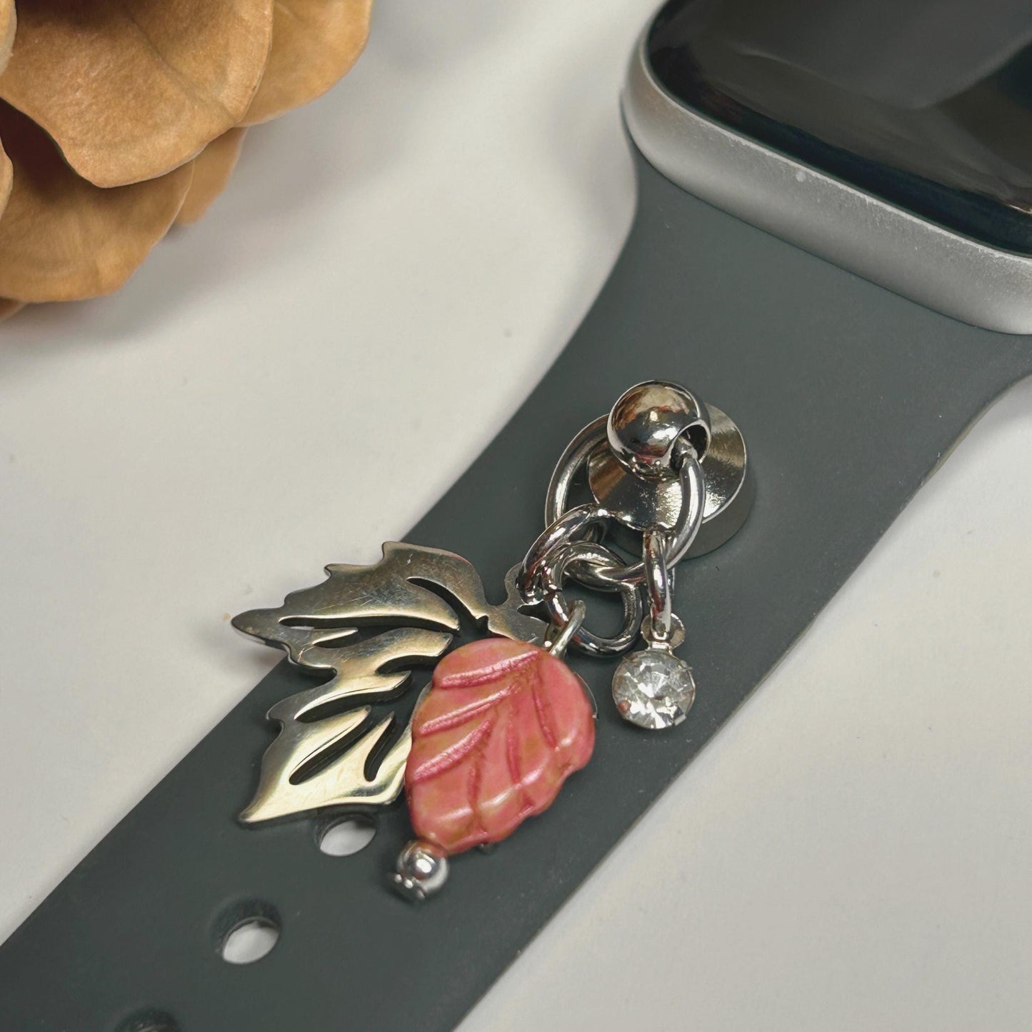 Fall Stainless Leaf Watchband Charms, Fall Watchband, Halloween Watchband, Apple Watchband Charm, Fall Jewelry, Leaf Charm, Apple Watchband