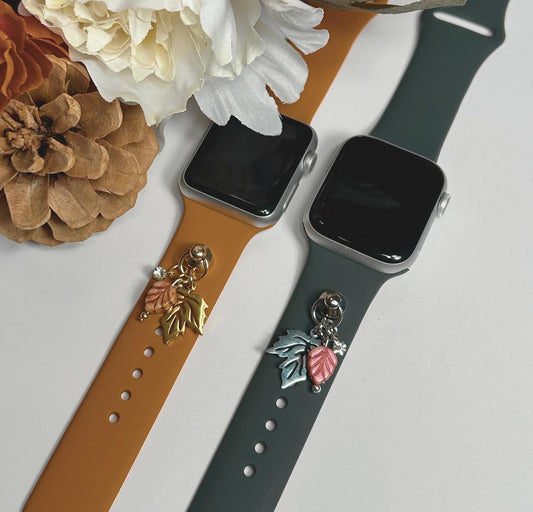 Fall Stainless Leaf Watchband Charms, Fall Watchband, Halloween Watchband, Apple Watchband Charm, Fall Jewelry, Leaf Charm, Apple Watchband