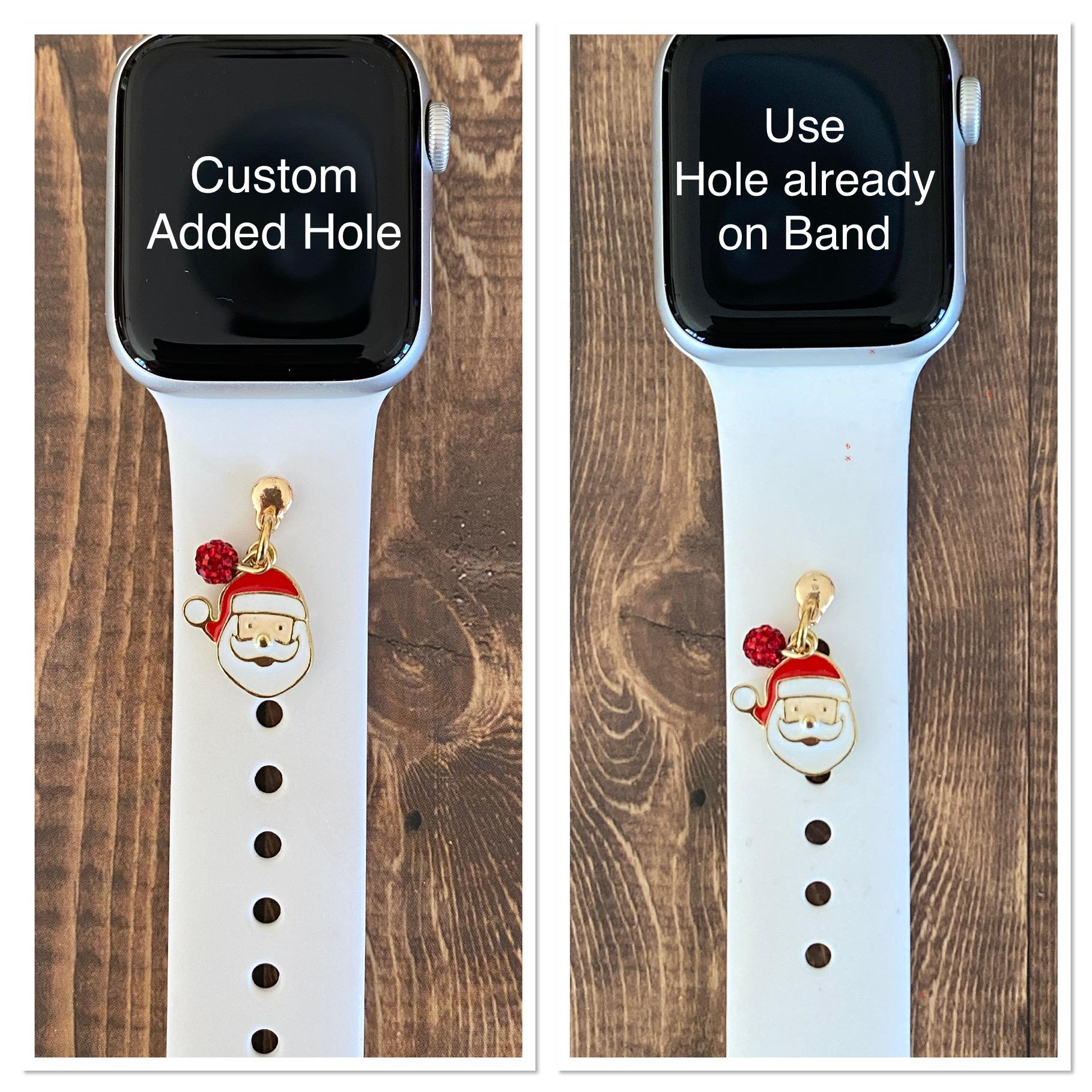 Solid Color Apple Watchbands With or Without an Added Custom Hole for Charms