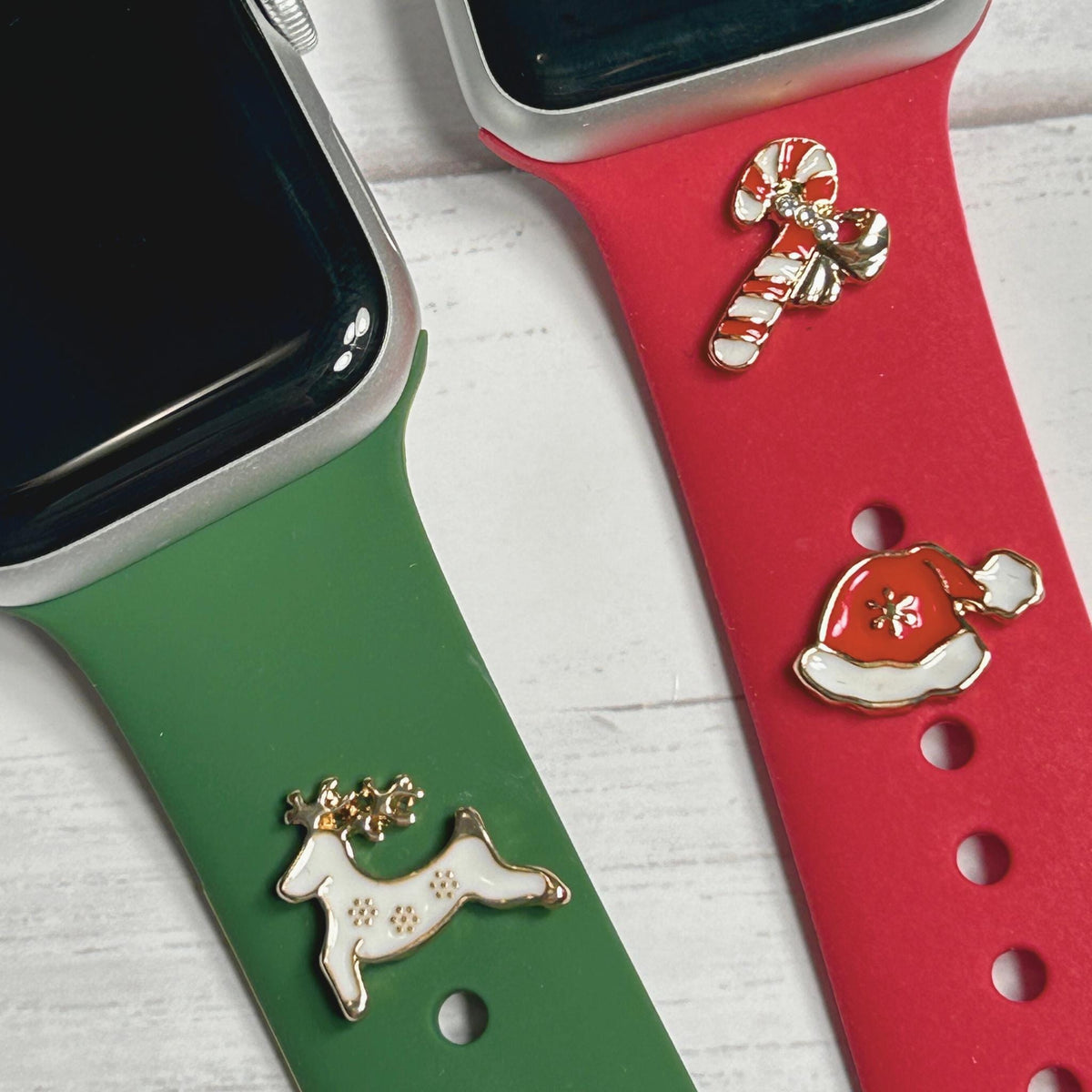 Christmas Watchband Charm, Christmas Watchband Jewelry, Silicone Band Charm, Apple Watchband, Samsung Galaxy Watchband, Fitbit