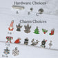 Christmas Watchband Charms SILVER PLATED, Watch Charms, Watchband Studs, Bars, Apple Watch Charms, Holiday Jewelry, Apple Watchbands