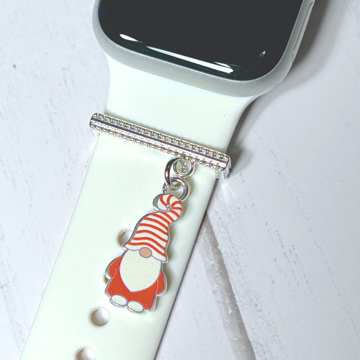 Christmas Watchband Charms SILVER PLATED, Watch Charms, Watchband Studs, Bars, Apple Watch Charms, Holiday Jewelry, Apple Watchbands