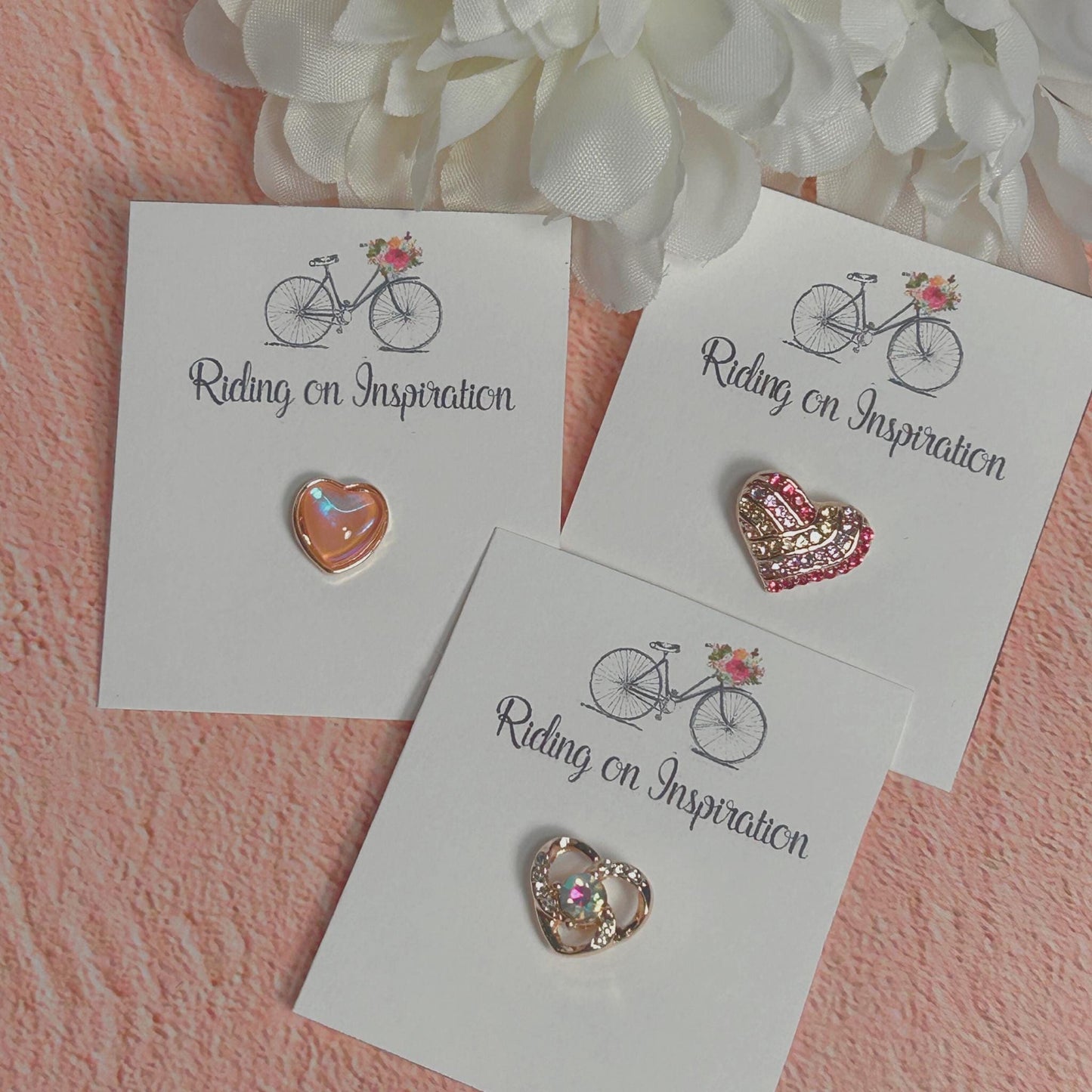 Heart Stud Watchband Charms, Watchband Jewelry, Apple Watchband, Samsung Galaxy Watchband, Fitbit