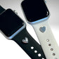 Metal Heart Stud Watch Charm, Watchband Jewelry, Silicone Band Charm, Apple Watchband, Samsung Galaxy Watchband, Fitbit, Heart Jewelry
