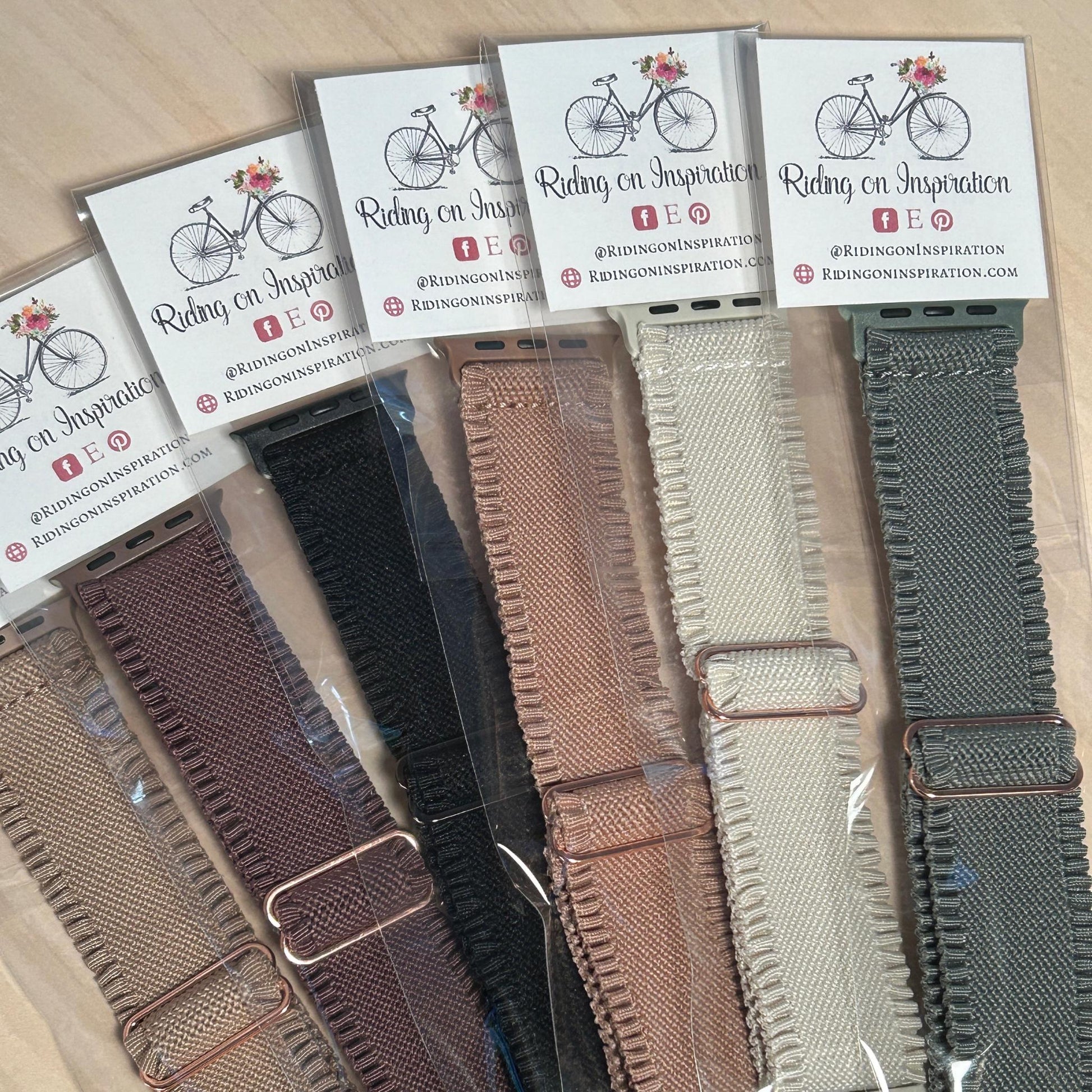 Stretch Ruffle Apple Watchbands - 38/40/41mm - Boho Chic Style