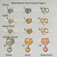 Heart Stud Watchband Charms, Watchband Jewelry, Apple Watchband, Samsung Galaxy Watchband, Fitbit