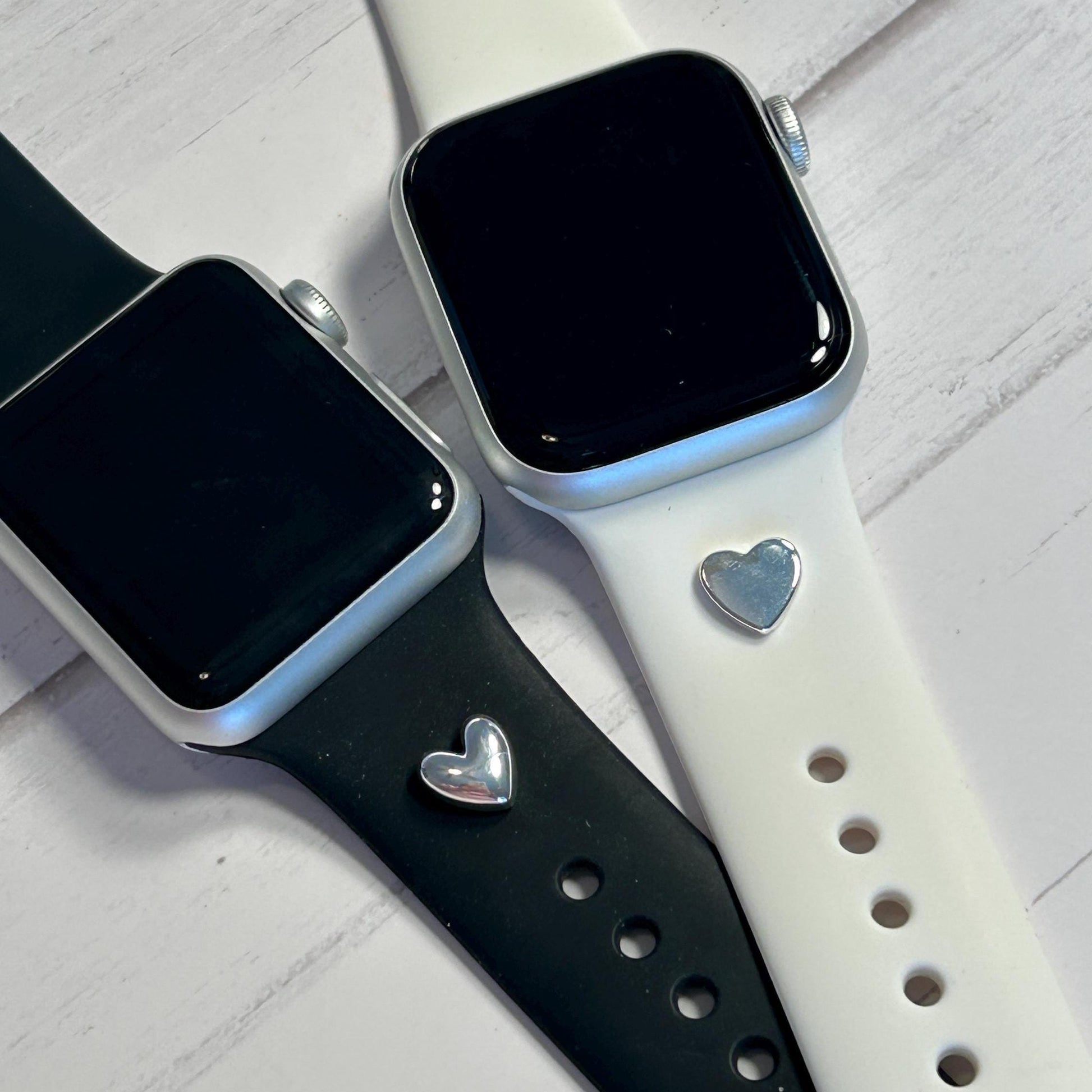 Heart Stud Watchband Charms, Watchband Jewelry, Apple Watchband, Samsung Galaxy Watchband, Fitbit