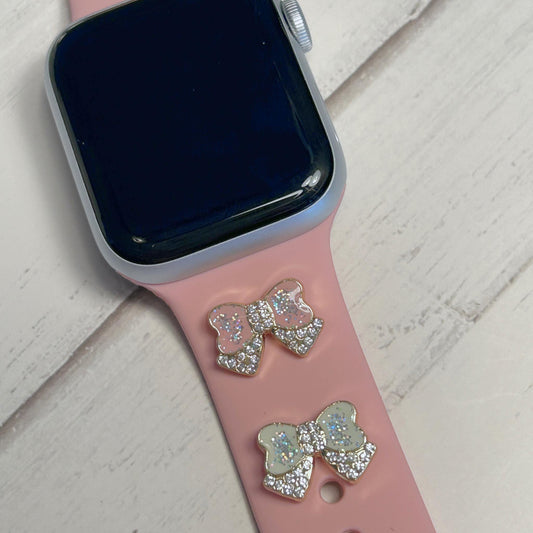 Watchband Studs, Apple Watchband Jewelry, Bow Jewelry, Classy Floral Watchband
