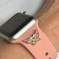 Rhinestone Butterfly Stud Watch Charm, Watchband Jewelry, Butterfly Jewelry, Apple Watchband, Samsung Galaxy Watchband, Fitbit, Garmin