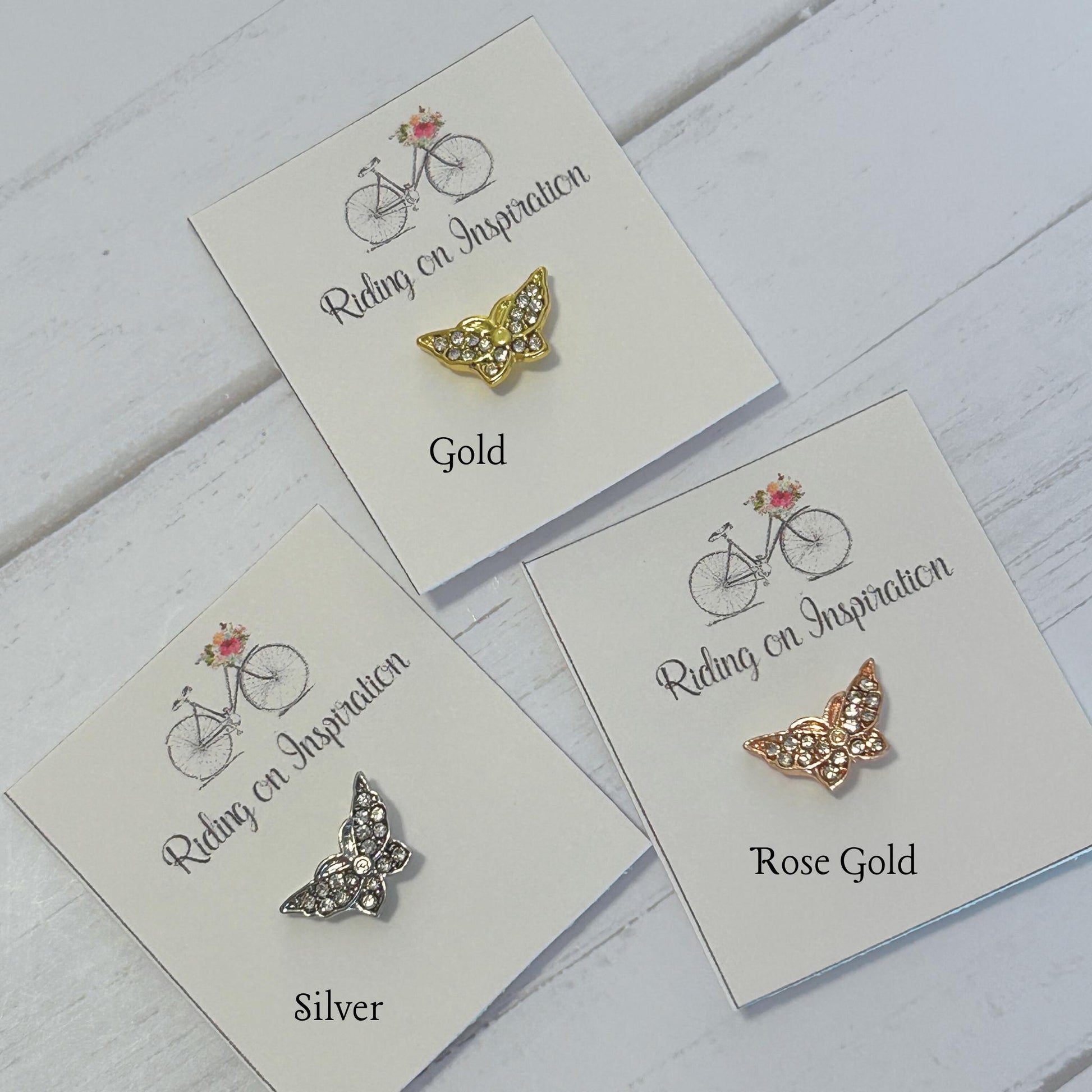 Rhinestone Butterfly Stud Watch Charm, Watchband Jewelry, Butterfly Jewelry, Apple Watchband, Samsung Galaxy Watchband, Fitbit, Garmin