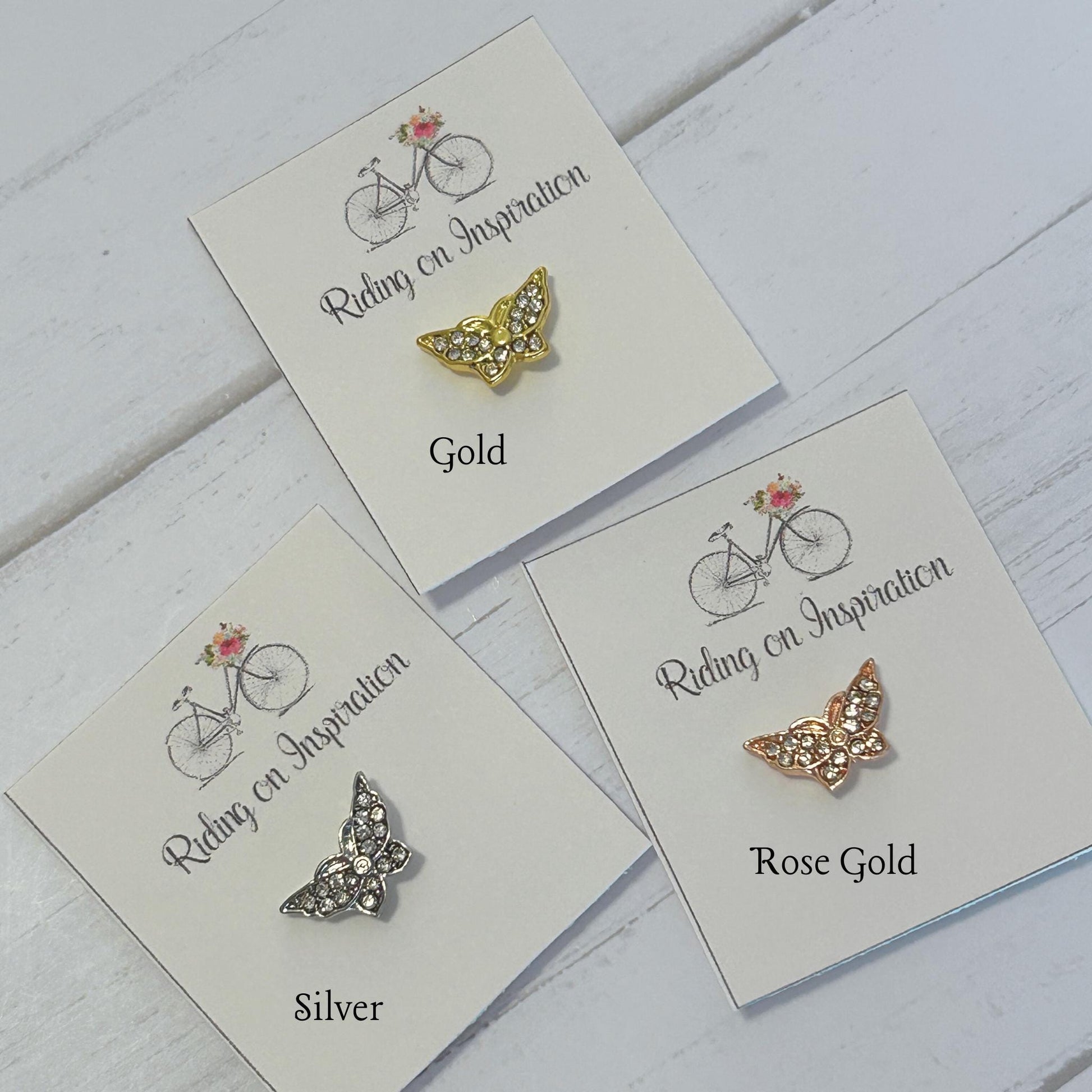 Rhinestone Butterfly Stud Watch Charm, Watchband Jewelry, Butterfly Jewelry, Apple Watchband, Samsung Galaxy Watchband, Fitbit, Garmin